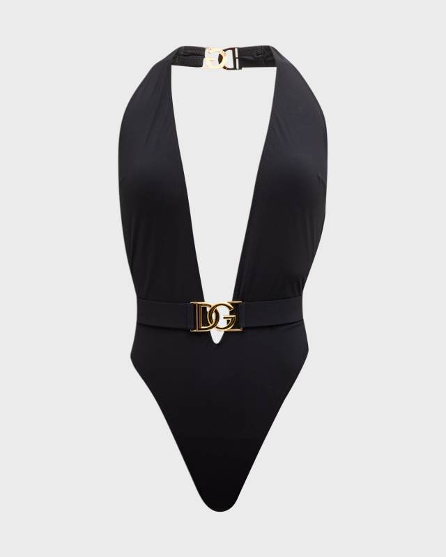 Belted One-Piece Swimsuit